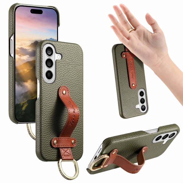 FOXDOCK Case for Samsung Galaxy S26 Pro with Adjustable Stand, Anchor Ring and Advanced Protection - Green