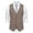 Beige, variant on YLSDY Men's V-Neck Wedding Groomsmen Suit Vest Slim Fit Casual Button Down Business Dress Vest Tweed Herringbone Waistcoat Khaki L