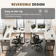 thumbnail image 4 of CONCETTA 49in Reversible L Shaped Computer Desk with Storage, Coner Desk with Wooden Desktop, CPU Stand and Side Bag for Home Office and Gaming, White, 4 of 9