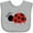 AC-Heather Grey, variant on Inktastic Ladybug Girls Baby Bib