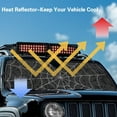 thumbnail image 4 of Uorisanigo Windshield Sun Shade UV Rays & Heat Protection Accessories for Jeep Wrangler, Foldable Spider Web Print Windshield Shade for Jeep Wrangler TJ JK JKU 1996-2018, 4 of 7