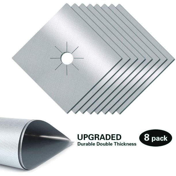 8 Pack Stove Burner Covers Reusable Gas Range Protectors,Nonstick
