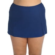 Maxine of Hollywood Womens Plus Size Solids Skirted Bikini Bottom Style-MW6NK56 Swimsuit