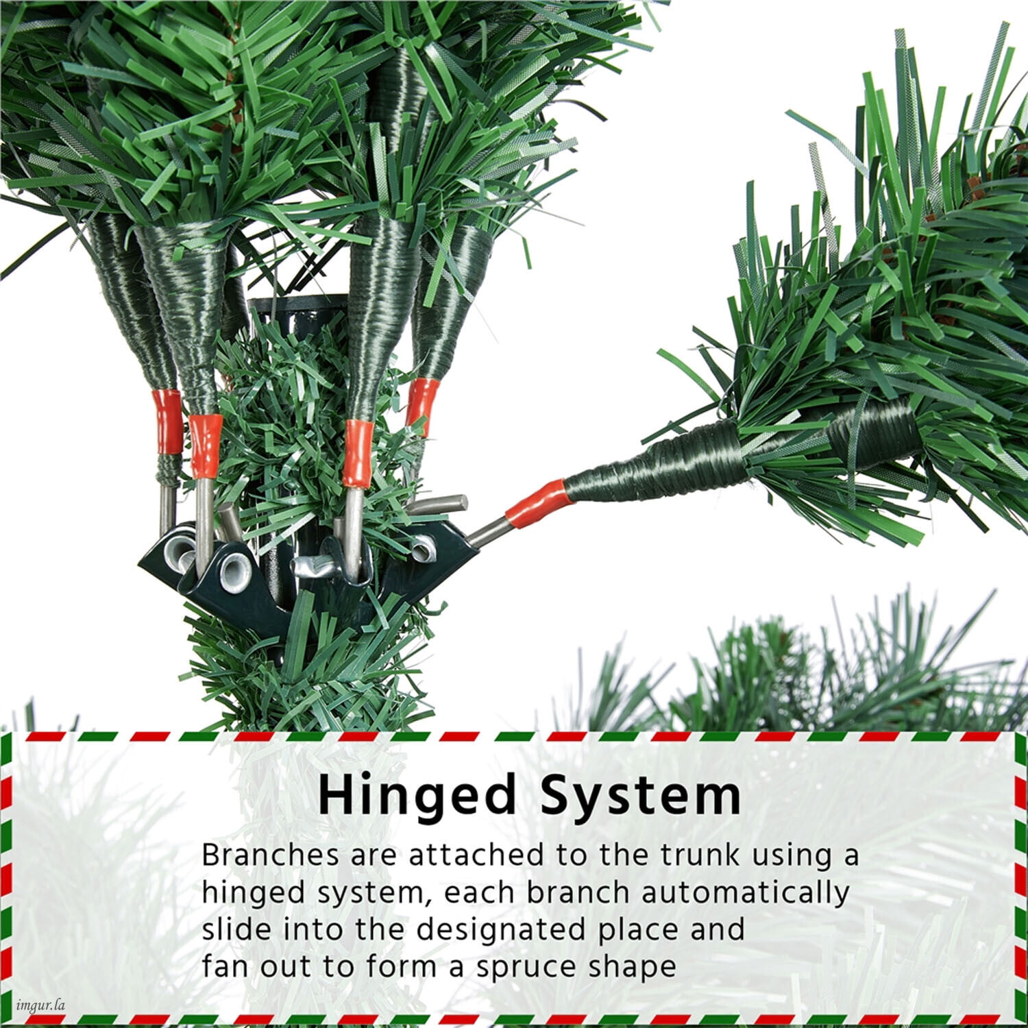 Alden Design 9FT Pre-lit Pencil Artificial Christmas Tree with Stand and 500 LED Lights,Green