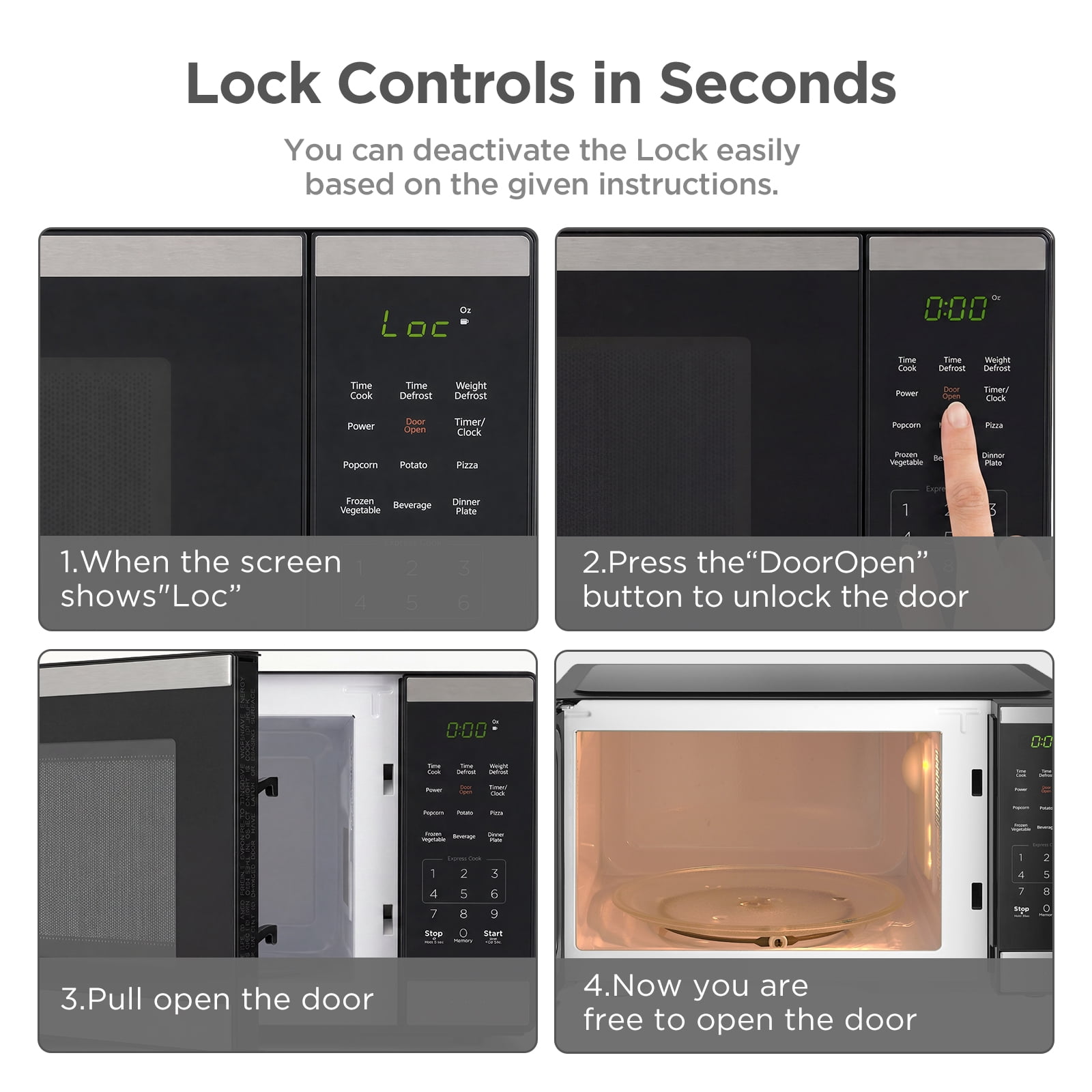 BLACK+DECKER 0.9 Cu Ft Microwave Oven Countertop , 6 Auto Menus, 10 Power Levels, Digital Panel, 900W