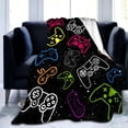 thumbnail image 1 of LHSHID Gaming Blanket Soft Flannel Gamer Video Games Merch Boys Girls Adults Gifts Home Decor for Sofa Travel 30x40in, 1 of 6