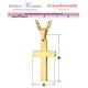 thumbnail image 4 of Joyería religiosa CrossSmoo04 1Pza Oro Collar Cruz Lisa Dije 2.8x4.9cm Metal., 4 of 4