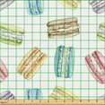thumbnail image 2 of Ambesonne Macaroon Fabric by the Yard Upholstery, French Cuisine Art Print, 3 Yards, White Multicolor, 2 of 5