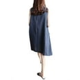 thumbnail image 5 of Women's Casual Loose One Piece Sleeveless Pocket Summer Dress, 5 of 5