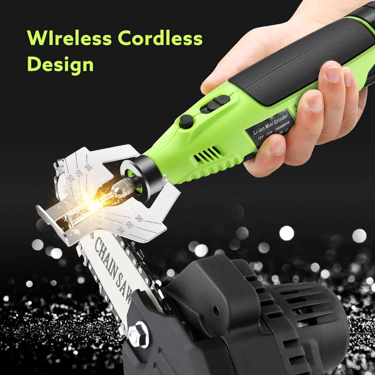 Finydr Cordless Chainsaw Sharpener Kit 