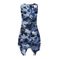thumbnail image 6 of HELLHERO Sleeveless Summer Sleeveless Dress, Sharks Camo Print Ladies Round Neck Sleeveless Casual Dress Polyester Side Pockets Sleeveless Sundress Asymmetric, 6 of 8
