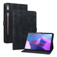 thumbnail image 2 of FJLBDE Case for Lenovo Tab P11 Pro 11.2 inch Gen 2 2022 TB-132FU, Embossed Flower PU Leather Flip Wallet Folio Stand Cover, Black, 2 of 7