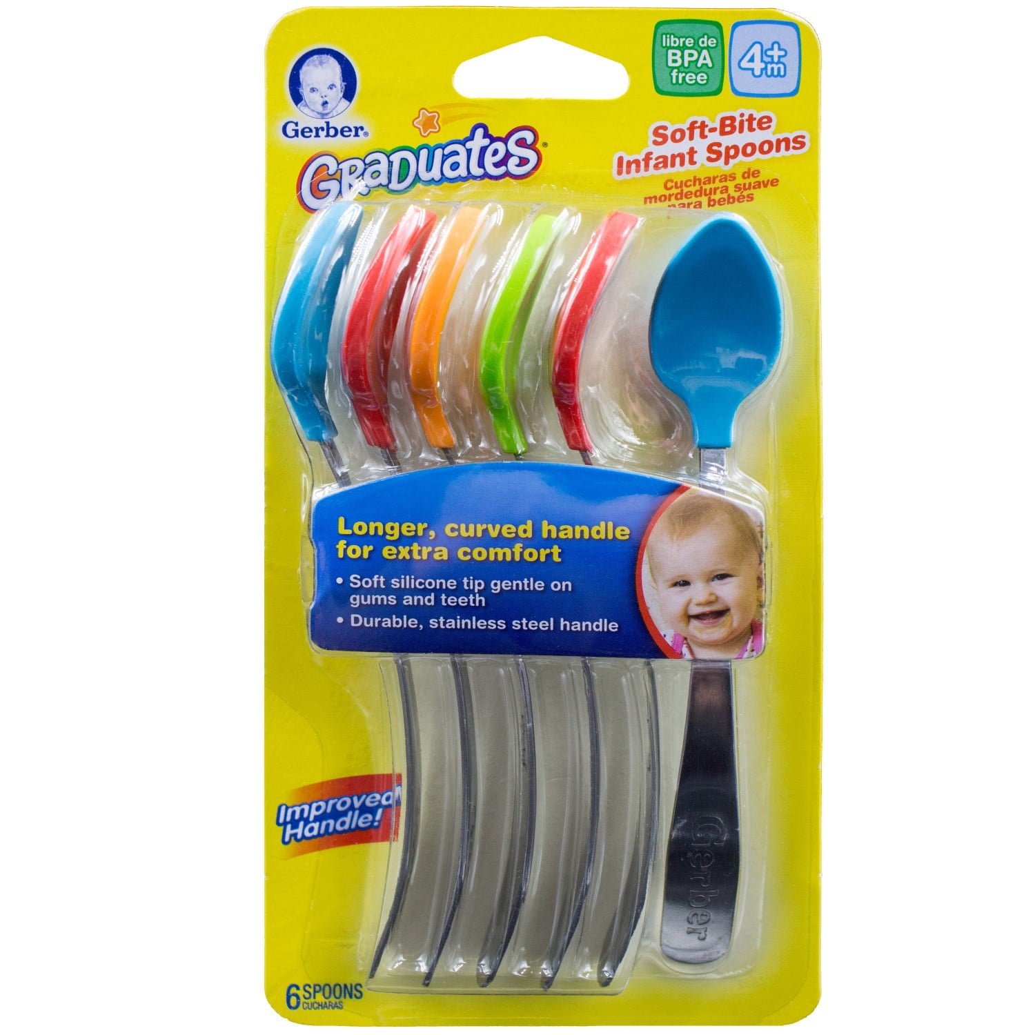 Baby Spoons Gerber Soft Bite Spoons for infants 4 months+ 2 pack