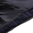 thumbnail image 6 of SMihono Men's Trendy Double-breasted Suit Jacket Blazer Lapel Collar Button Front Stretch Suit Coat Prom Wedding Long Sleeve Tuxedo Slim Fit Stripe Sports Business Pocket Work Office Navy 6, 6 of 7