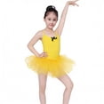thumbnail image 5 of HAOTAGS Girls Dance Tutu Leotard,Performance Tank Leotard Dancewear Ballet Princess Practice Dress Yellow 8-9, 5 of 5