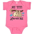 thumbnail image 3 of Inktastic My Titi Loves Me with Sloth and Hearts Boys or Girls Baby Bodysuit, 3 of 5