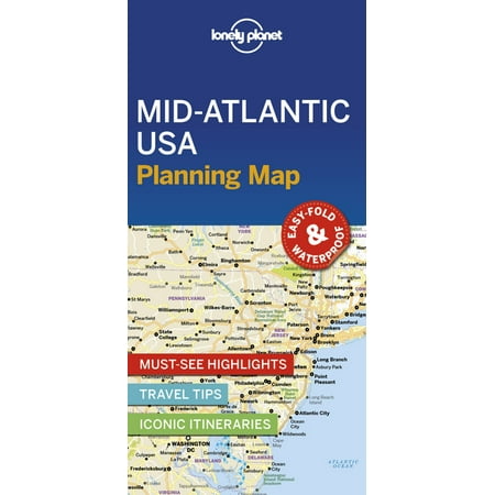 Planning Maps: Lonely Planet Mid-Atlantic USA Planning Map 1 (Edition 1) (Sheet map  folded) Durable and waterproof  with a handy slipcase and an easy-fold format  Lonely Planet s Mid-Atlantic USA Planning Map helps you explore with ease. With this colour map in your back pocket  you can truly get to the heart of Mid-Atlantic USA - so begin your journey now!