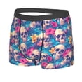 thumbnail image 2 of Daiia Skull blue leaf Men's Underwear Boxer Briefs, Cotton Stretch Moisture-Wicking Underwear-XX-Large, 2 of 9