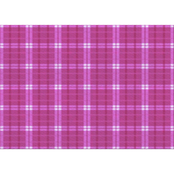 Ahgly Company Machine Washable Indoor Rectangle Transitional Deep Pink Area Rugs, 2' x 4'