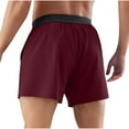 thumbnail image 5 of Wyobmus Workout Gym Mens Shorts Fitness Quick Dry Basketball Shorts With Pockets for Running Casual Activewear Burgundy, 5 of 8