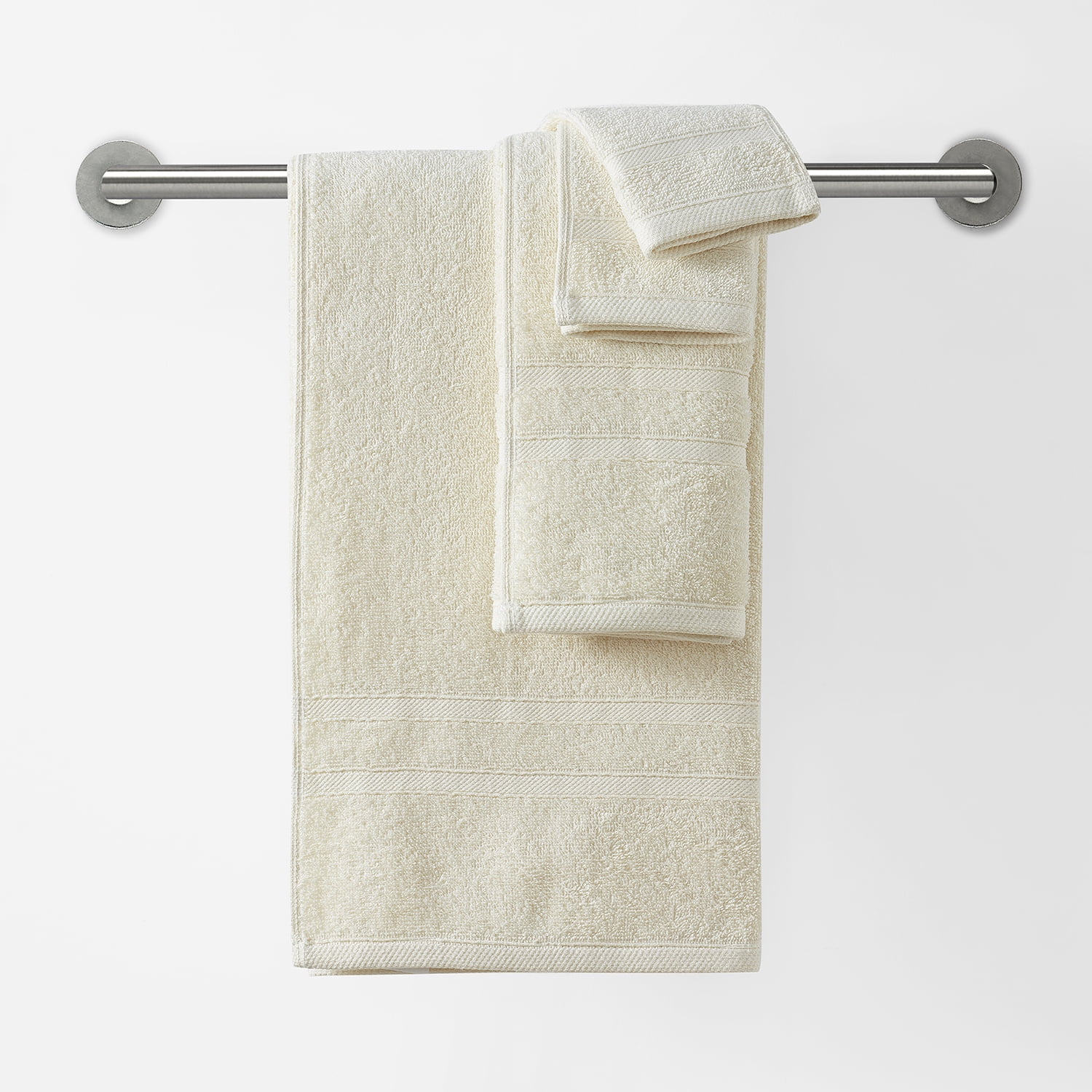 Clorox Bleach Friendly 2 Piece Hand Towel Set, 16X26", Ivory