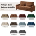 thumbnail image 6 of 87”Large Loveseat Sofa, 3 Seater Couch with Storage, Velvet Fabric Deep Seat Sofa with Pillow& Cup Holders, Modern Comfy Sofa with USB& Type-C Ports, Home Sofa Couch for Living Room Bedroom, 6 of 12