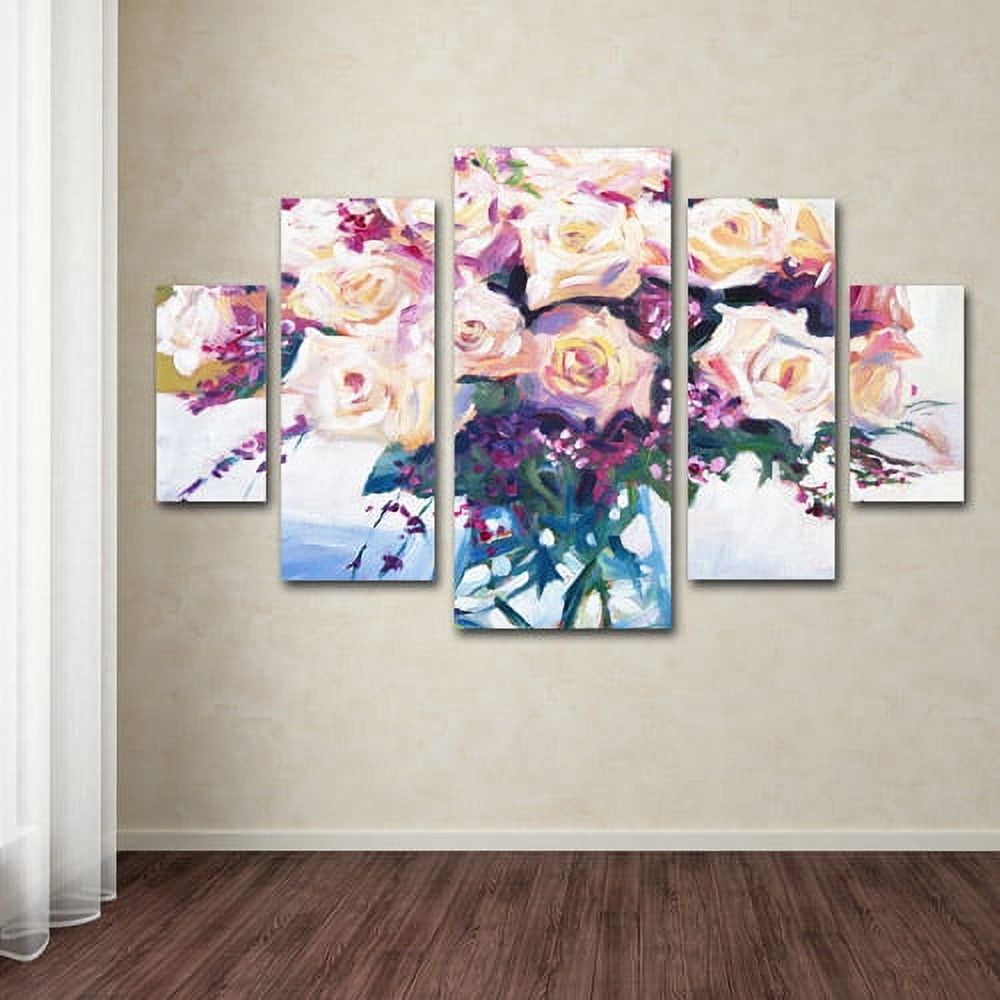 Trademark Fine Art "Ready II" Canvas Art Set by Moises Levy, 5pc Panel Set, 58" x 40"