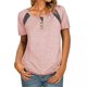 thumbnail image 2 of Blusa con estampado de rayas y cuello redondo de manga corta a la moda de verano para mujer Fridja  gope4524, 2 of 5