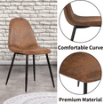 thumbnail image 4 of FurnitureR Mid Century Modern Gaming Chair, Upholstered Seat with Industrial Metal Legs, Comfortable and Stylish for Video Game Setup, Brown, 4 of 6
