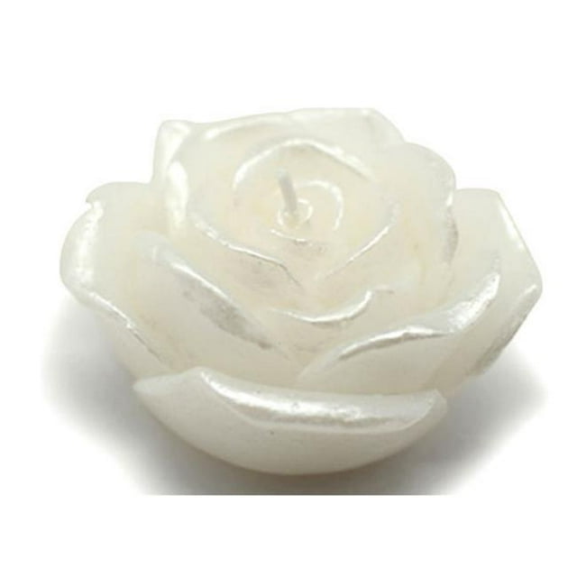 3 in. White Rose Floating Candles -12pc-Box