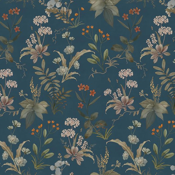 Vintage Peel and Stick Floral Wallpaper Boho Gray/Beige Flowers and Grass Removable Self Adhesive Wallpaper for Bedroom, Farmhouse, Kitchen 17.3 "x 118" Vinyl Floral Contact Paper