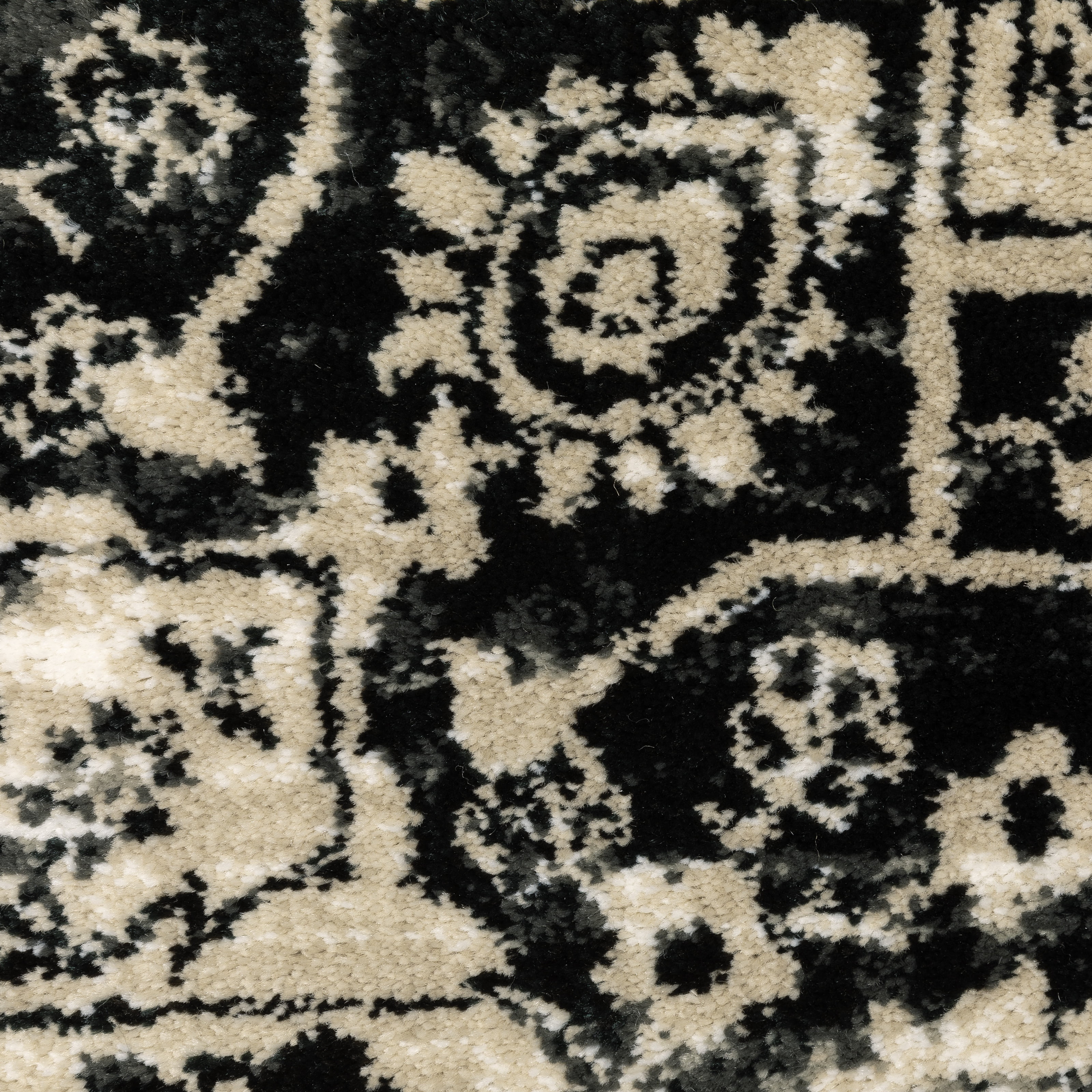 Avalon Home Gracie Distressed Medallion Area Rug, 6'7" X 9'2", Gray/ Black