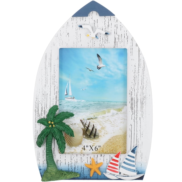 MasteelfCA Wooden Photo Frame Nautical Theme Picture Frame Wooden Photo Holder Ocean Photo Frame