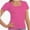 Hotpink, variant on Women's T Shirts Short Sleeve Scoop Neck Basic Going Out Tops Fashion Slim Fit Tee