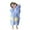 Sky Blue, variant on Soft Double Faced Hooded Bathrobe For Boys And Girls Winter Warm Kids Pajamas Robe Homewear Pink,5-6 Years