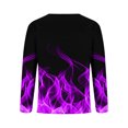 thumbnail image 3 of Shirts for Men Casual Fire Graphics Tees Fashion 3D Digital Printing Tops Muscle Henley Shirt Classic Button Long Sleeve Fall T Shirts, 3 of 4