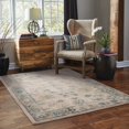 thumbnail image 4 of 8' X 11' Ivory Blue Gold And Grey Oriental Power Loom Stain Resistant Area Rug, 4 of 7