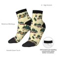 thumbnail image 6 of Rateoe Camping Caravan 1 Pattern Quarter Crew Socks,Toe Seamed Ankle Socks,Cotton Cushioned Breathable Athletic Crew Sports Socks, 6 of 7