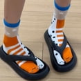 thumbnail image 4 of Stockings for Home Use Cute Eel Pattern Long Toe Ankle with Delicate Split Toe Design for Seasonal Comfort and Relaxed Loungewear, 4 of 5