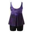 thumbnail image 4 of Women Swimsuits For Women Two Piece Bathing Suits Floral Print Tank Top With Boyshorts Tummy Control Swimming Suits, 4 of 5