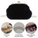thumbnail image 3 of Bolsa de mensajero con cadena de perlas de felpa, cartera para teléfono, bolso de hombro pequeño Adepaton BST2000778-3, 3 of 6