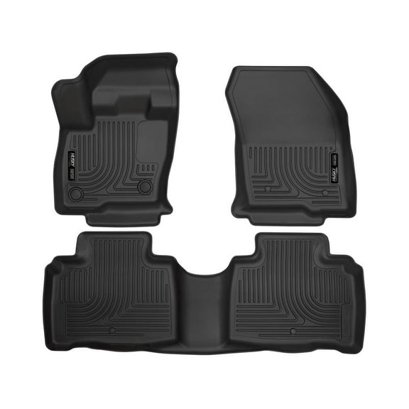 Husky Liners 99311 Weatherbeater Floor Mats Fit 2016-2018 Lincoln MKX, 2019-2023 Lincoln Nautilus - Front/2nd Seat - Black