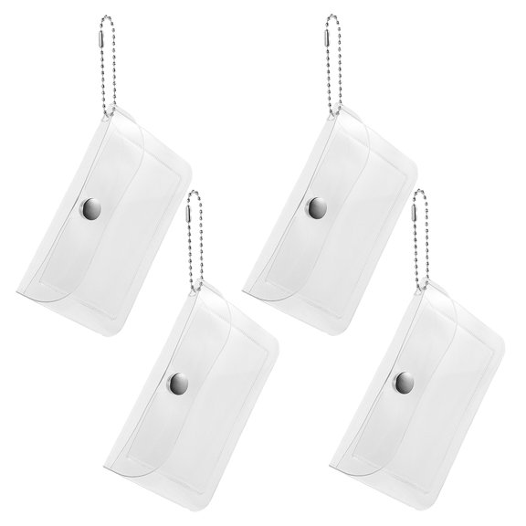 SKISUNO Clear Travel Case Portable Coin Storage Bag for Daily Essentials 4Pcs