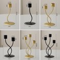 thumbnail image 6 of Hevirgo Taper Candle Holder Metal Curved Candle Holder Table Centerpiece Tapered Pillar Candles Holder for Wedding Festive Decor, 6 of 8