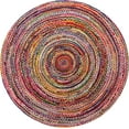 thumbnail image 2 of 100% Cotton Farmhouse Rugs for Living Area Rug Hand Braided Round Rustic Rugs for Bedroom, Kitchen, Living Room Diamond Rug Carpet (3x3 Square Feet (36x36 Inch), 2 of 4