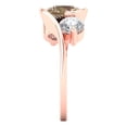 thumbnail image 3 of Three-Stone Engagement Ring for Women - 3.5ct Yellow Moissanite in 14K Rose Gold Promise Ring, 3 of 6