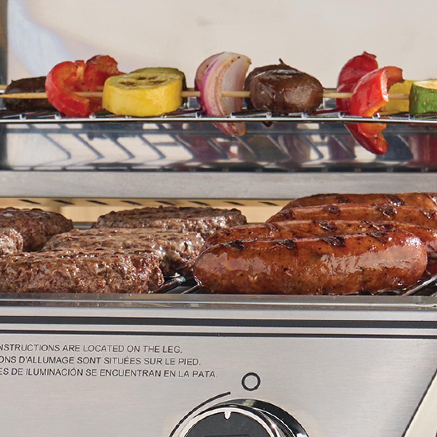 Expert Grill 2-Burner Tabletop Gas BBQ Grill, Stainless Steel