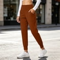 thumbnail image 4 of Hurxie Women's Workout Joggers Pants Lightweight Lounge Leggings Side Pockets Elastic Waistband Tummy control for Yoga, Running, 4 of 7