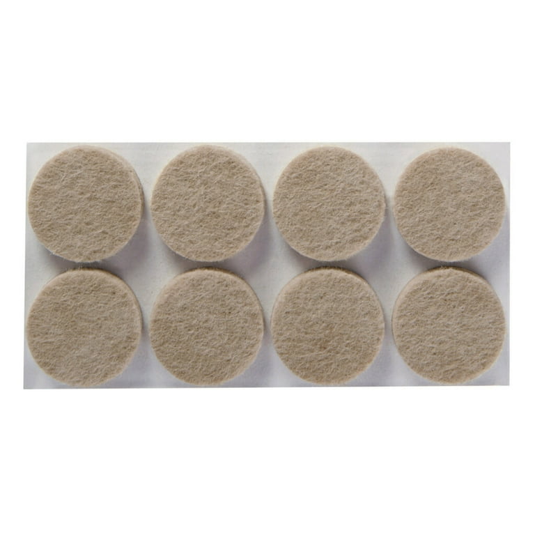 45 mm diameter round felt pads BROWN - sheet of 10 stick-on furniture pads.