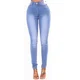 thumbnail image 5 of Pantalones vaqueros ajustados y elásticos para mujer, a la moda de cintura alta pantalón de mezclilla, informal, para ir a la oficina, para las cuatro estaciones, 5 of 5